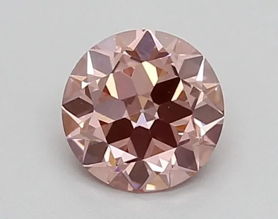 0.55ct ROUND Fancy Vivid Pink VVS2 Coloured Lab diamond