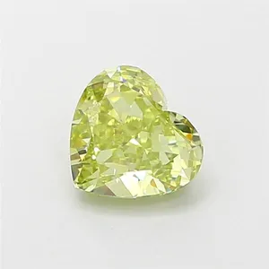 1.05ct HEART Fancy Yellow VVS2 Coloured Lab diamond