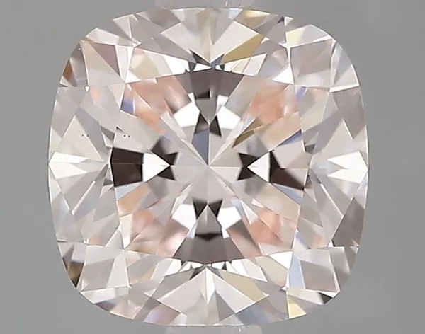 1.21ct CUSHION Fancy Light Pink VS1 Coloured Lab diamond