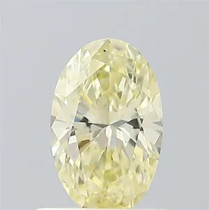 0.54ct OVAL Fancy Light Yellow VS2 Coloured Lab diamond