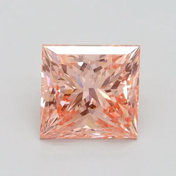 1.54ct PRINCESS Fancy Intense Pink VS1 Coloured Lab diamond
