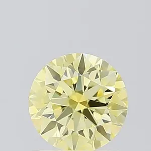 0.71ct ROUND Fancy Intense Yellow VVS2 Coloured Lab diamond