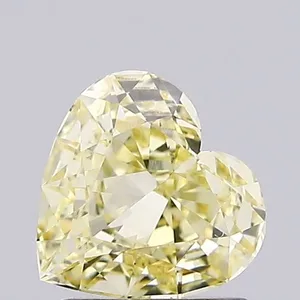 1.03ct HEART Fancy Yellow VS1 Coloured Lab diamond