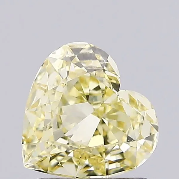 1.03ct HEART Fancy Yellow VS1 Coloured Lab diamond
