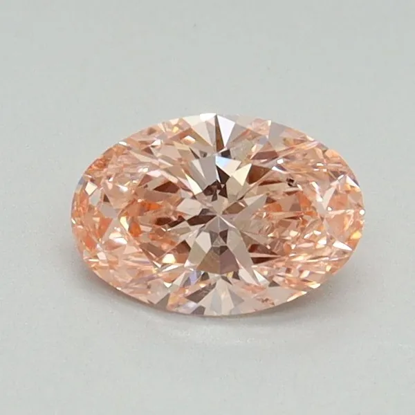 0.54ct OVAL Fancy Vivid Pink VS1 Coloured Lab diamond