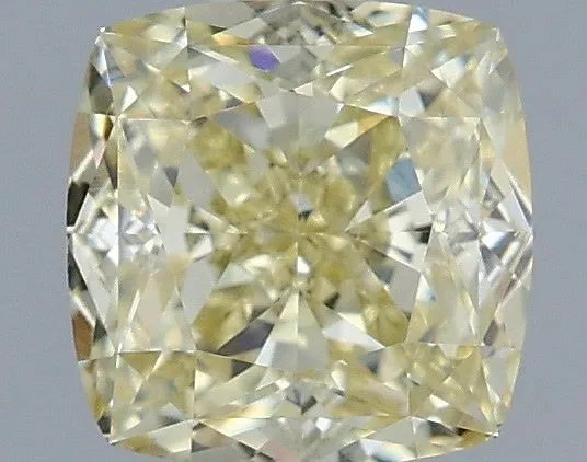 1.09ct CUSHION Fancy Light Yellow VS1 Coloured Lab diamond