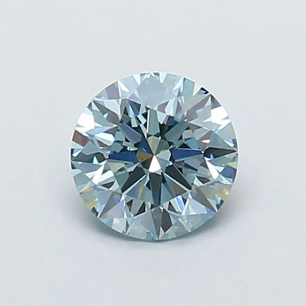 1.08ct ROUND Fancy Vivid Blue VS1 Coloured Lab diamond