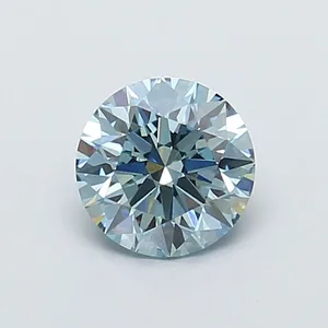 1.08ct ROUND Fancy Vivid Blue VS1 Coloured Lab diamond