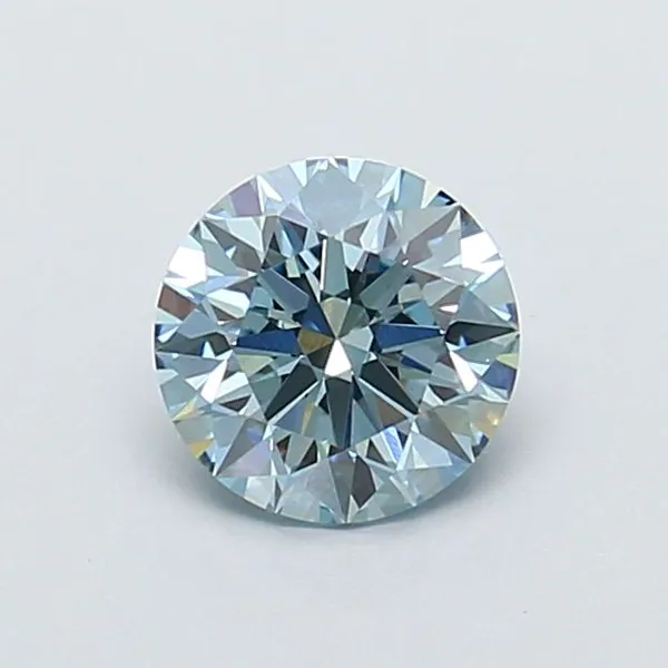 1.08ct ROUND Fancy Vivid Blue VS1 Coloured Lab diamond