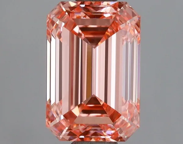 1.85ct EMERALD Fancy Vivid Pink VVS2 Coloured Lab diamond