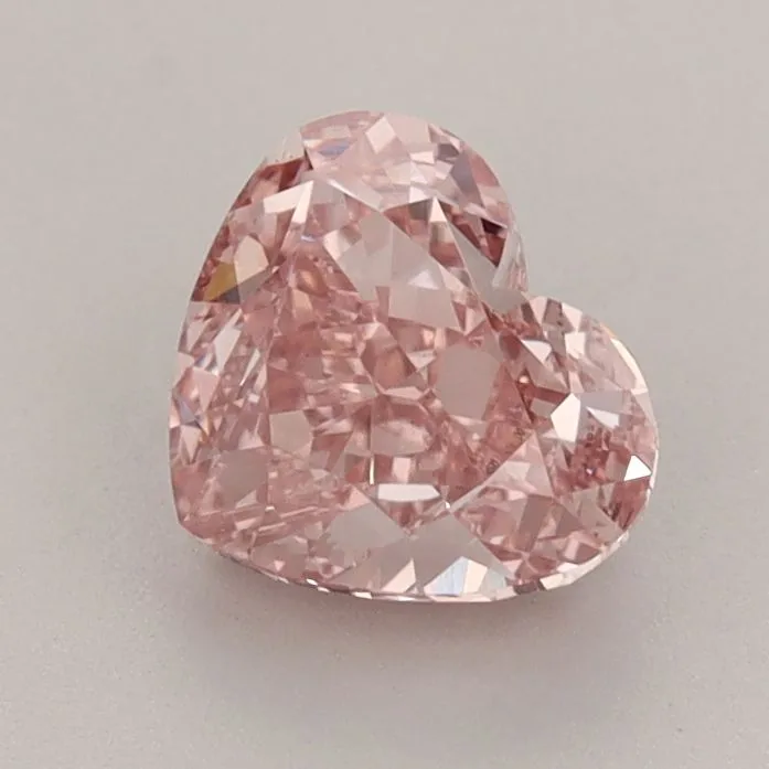 1.31ct HEART Fancy Intense Brownish Pink VS1 Coloured Lab diamond