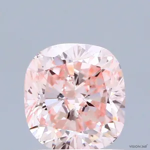 1.09ct CUSHION Fancy Intense Pink VS1 Coloured Lab diamond