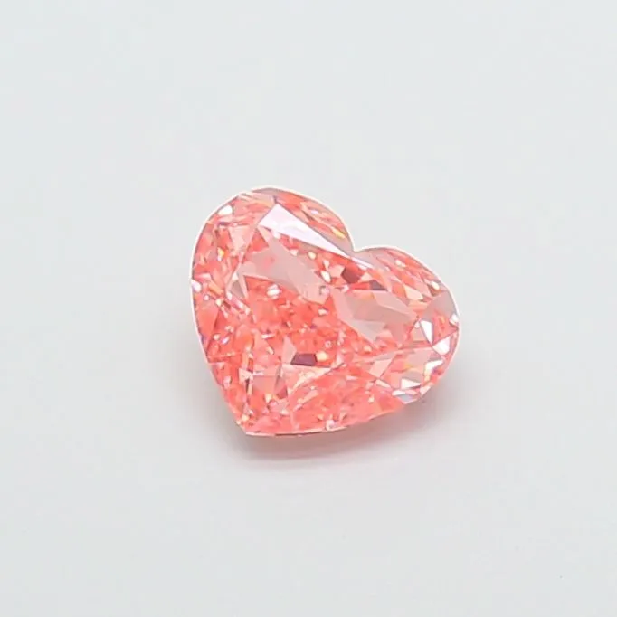 1.15ct HEART Fancy Vivid Pink VS1 Coloured Lab diamond