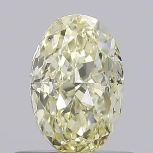0.6ct OVAL Fancy Light Yellow VVS2 Coloured Lab diamond