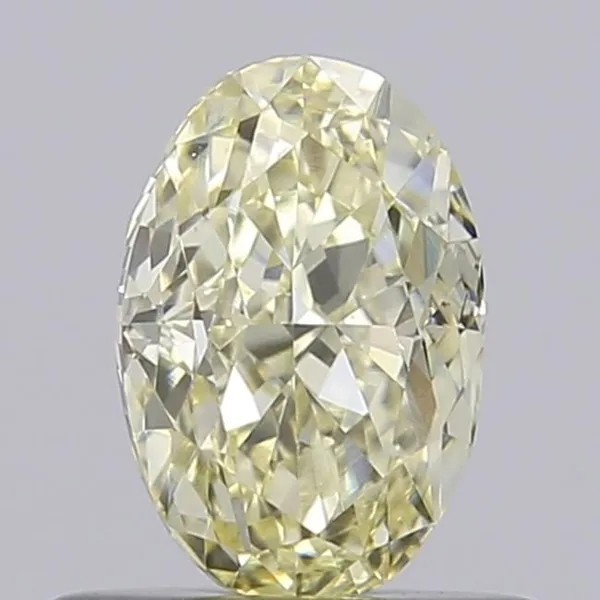 0.6ct OVAL Fancy Light Yellow VVS2 Coloured Lab diamond