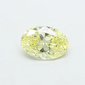 0.39ct OVAL Fancy Yellow VS1 Coloured Lab diamond
