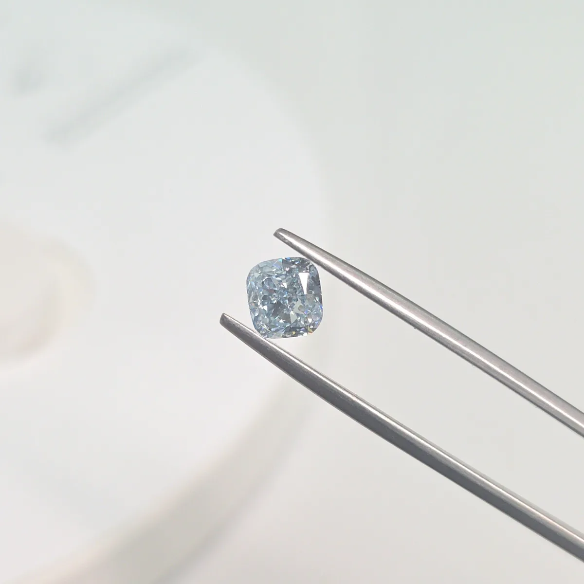 1.13ct CUSHION Fancy Blue VS1 Coloured Lab diamond