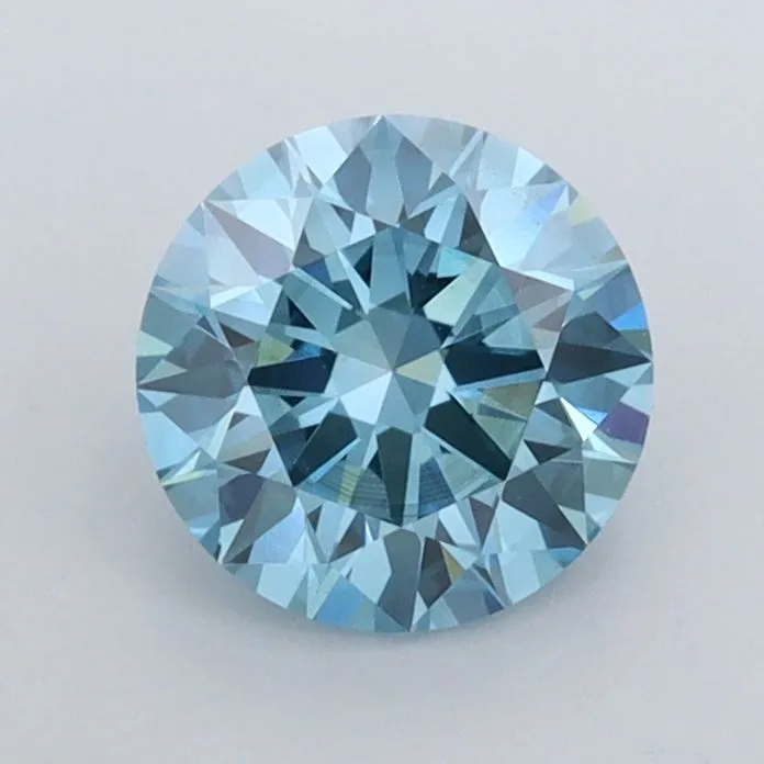 1.02ct ROUND Fancy Vivid Blue VS2 Coloured Lab diamond