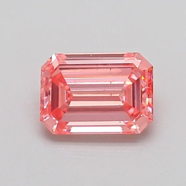 0.76ct EMERALD Fancy Vivid Pink VS2 Coloured Lab diamond