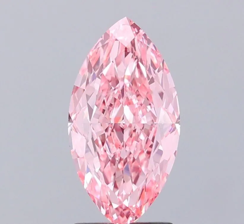 1.97ct MARQUISE Fancy Vivid Pink VVS1 Coloured Lab diamond