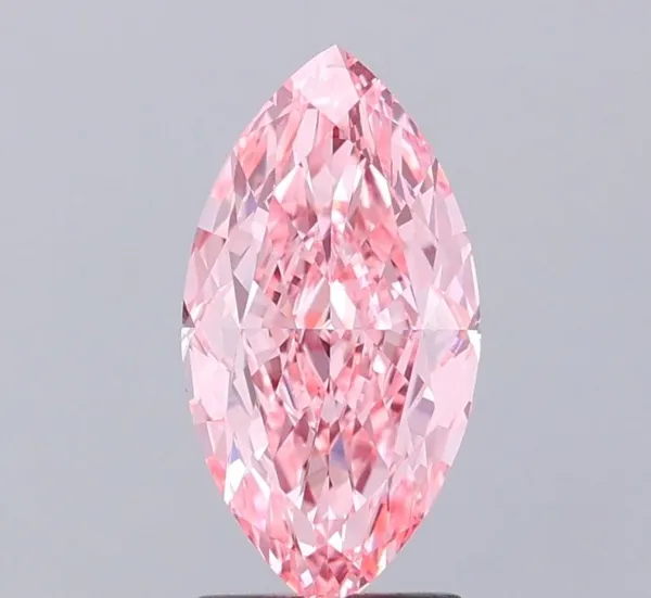1.97ct MARQUISE Fancy Vivid Pink VVS1 Coloured Lab diamond