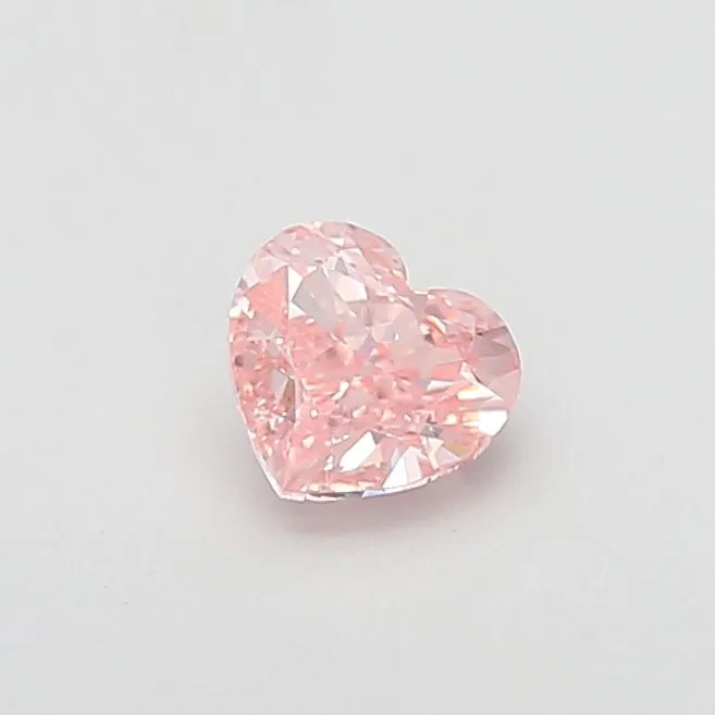 0.81ct HEART Fancy Intense Pink VS1 Coloured Lab diamond