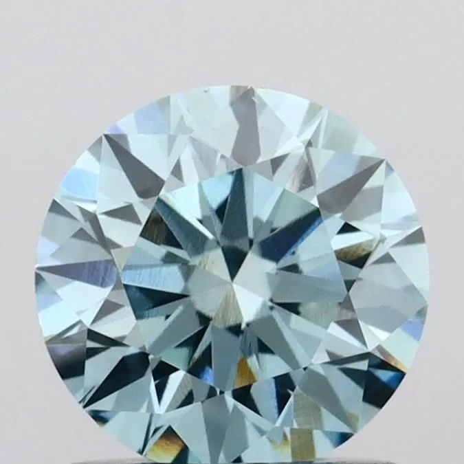 0.91ct ROUND Fancy Vivid Blue VS1 Coloured Lab diamond