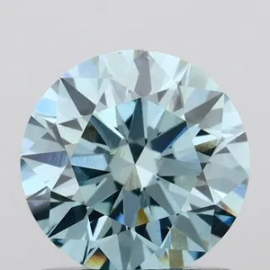0.91ct ROUND Fancy Vivid Blue VS1 Coloured Lab diamond