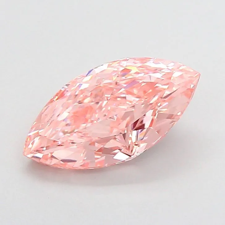 1.59ct MARQUISE Fancy Vivid Pink VVS2 Coloured Lab diamond