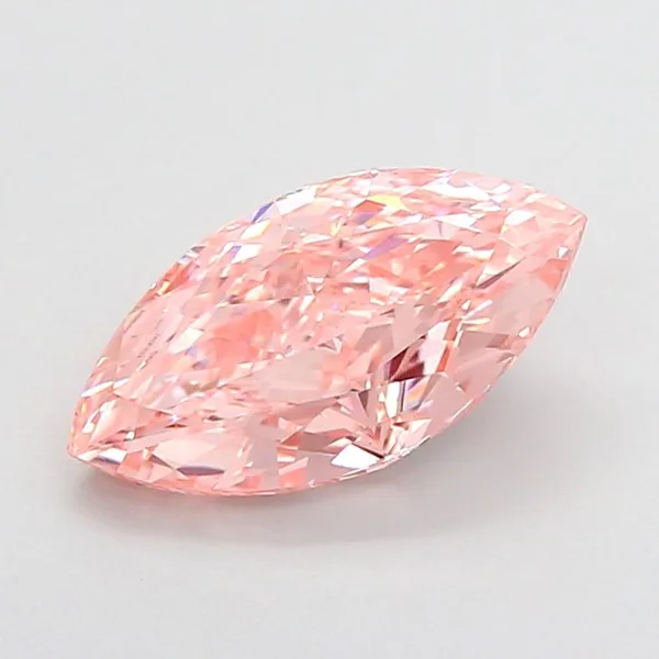 1.59ct MARQUISE Fancy Vivid Pink VVS2 Coloured Lab diamond