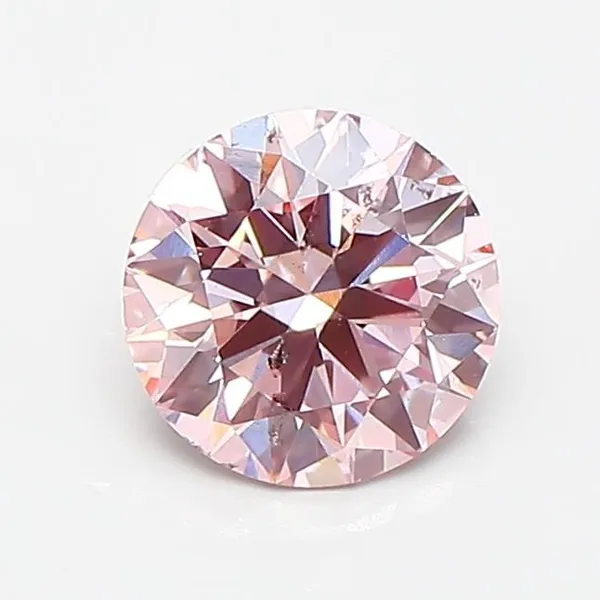1ct ROUND Fancy Intense Pink SI1 Coloured Lab diamond