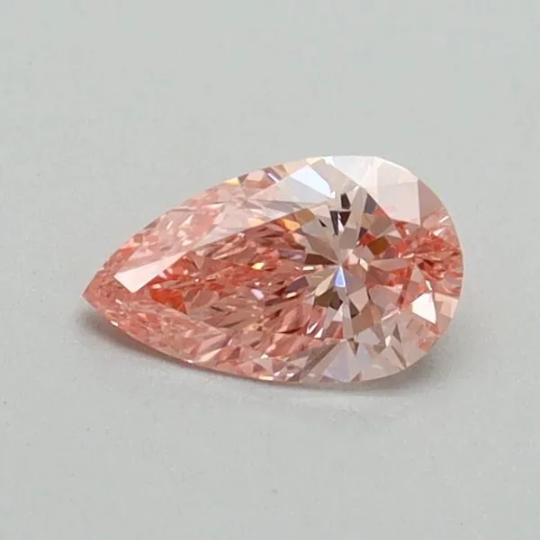 0.38ct PEAR Fancy Vivid Pink VS1 Coloured Lab diamond