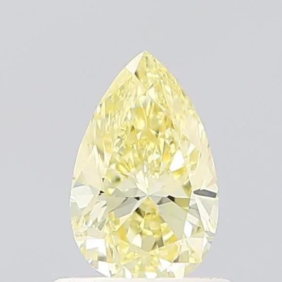0.61ct PEAR Fancy Light Yellow VVS2 Coloured Lab diamond