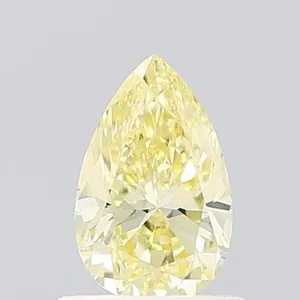 0.61ct PEAR Fancy Light Yellow VVS2 Coloured Lab diamond