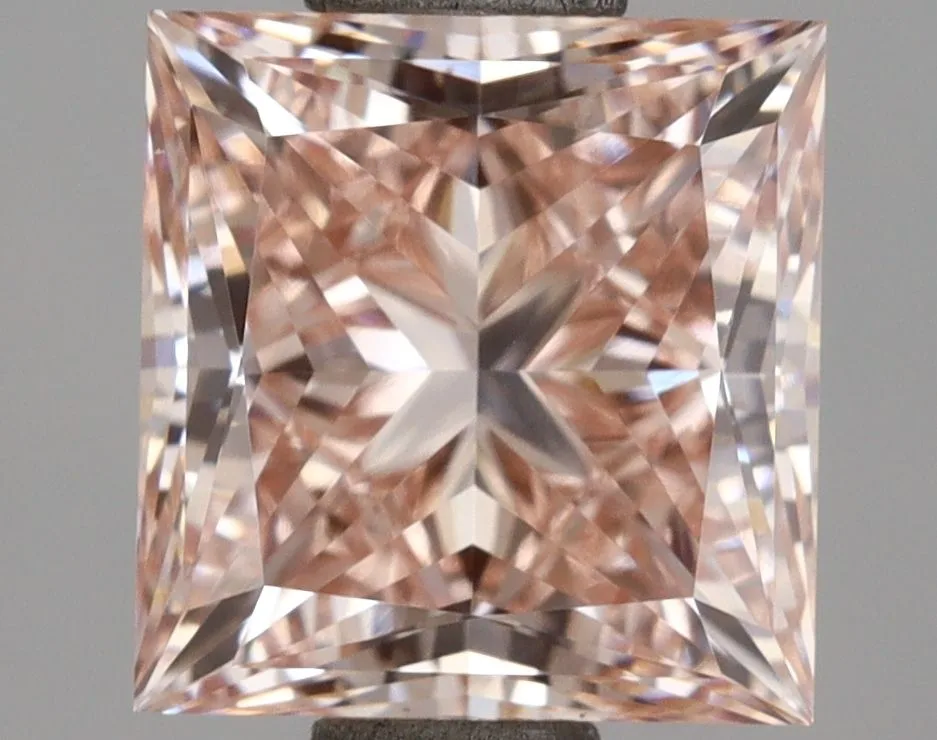 1.98ct PRINCESS Fancy Intense Pink VS1 Coloured Lab diamond