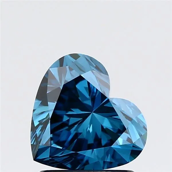 1.21ct HEART Fancy Vivid Blue VS1 Coloured Lab diamond