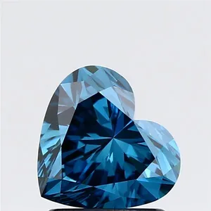 1.21ct HEART Fancy Vivid Blue VS1 Coloured Lab diamond