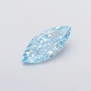 1.05ct MARQUISE Fancy Vivid Blue VS1 Coloured Lab diamond