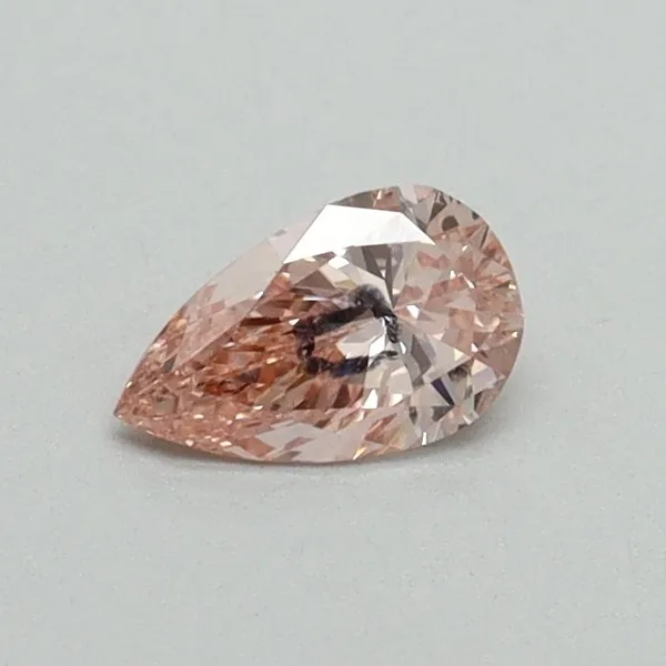 0.3ct PEAR Fancy Vivid Pink VS1 Coloured Lab diamond