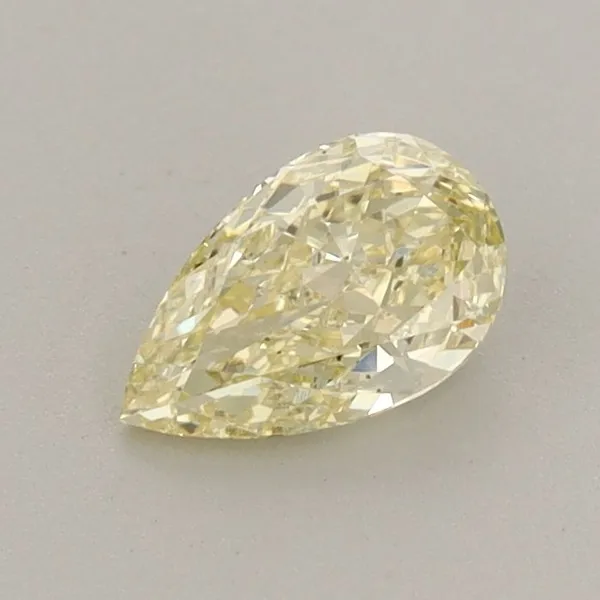 0.55ct PEAR Fancy Light Yellow VS2 Coloured Lab diamond