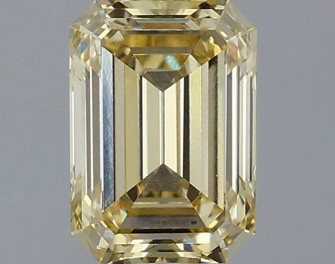 1.30ct EMERALD Fancy Yellow VVS2 Coloured Lab diamond