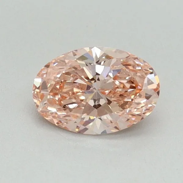 0.53ct OVAL Fancy Vivid Pink VS1 Coloured Lab diamond