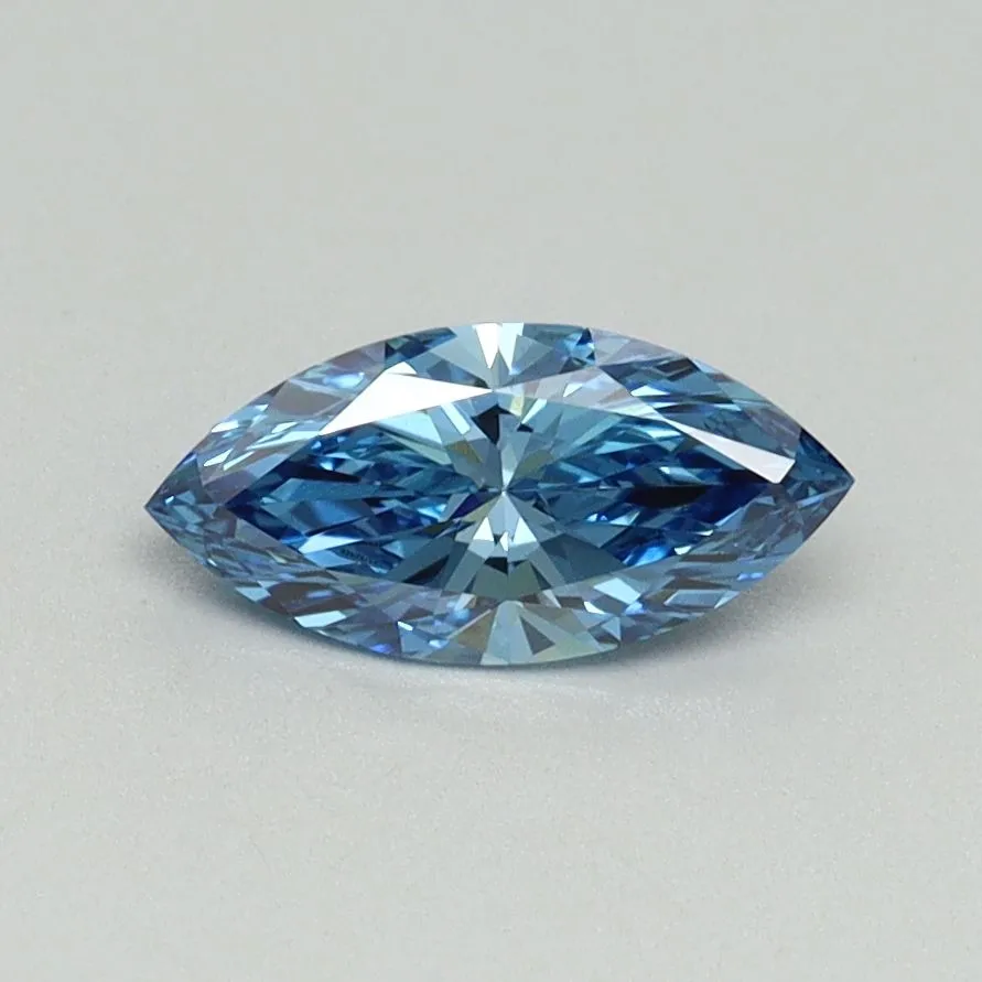 0.54ct MARQUISE Fancy Vivid Blue VS1 Coloured Lab diamond