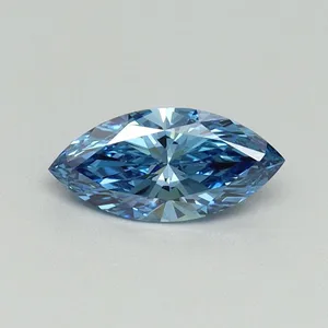 0.54ct MARQUISE Fancy Vivid Blue VS1 Coloured Lab diamond