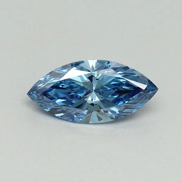 0.54ct MARQUISE Fancy Vivid Blue VS1 Coloured Lab diamond