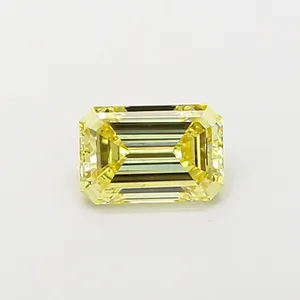 1.51ct EMERALD Fancy Yellow VS2 Coloured Lab diamond