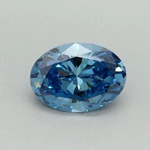 0.54ct OVAL Fancy Vivid Blue VS1 Coloured Lab diamond
