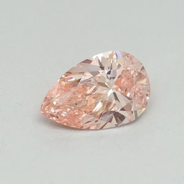 0.32ct PEAR Fancy Vivid Pink VS2 Coloured Lab diamond
