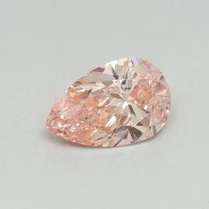 0.32ct PEAR Fancy Vivid Pink VS2 Coloured Lab diamond