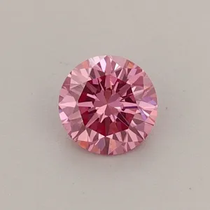 0.36ct ROUND Fancy Vivid Pink VS1 Coloured Lab diamond